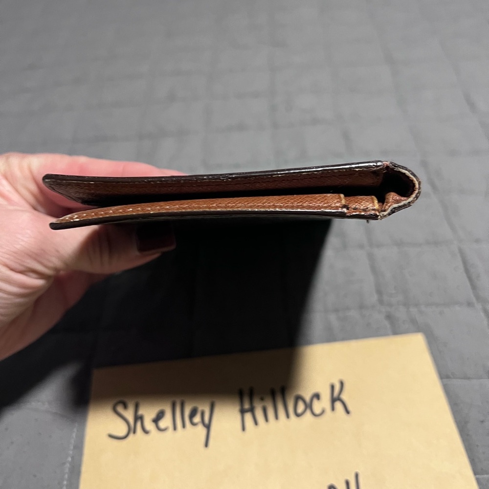 Authentic Louis Vuitton Brown Monogram Checkbook Wallet - Picture 3 of 6